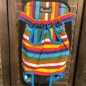 Pawaboo Pet Dog Cat Carrier Front Backpack Colorful XL Travel Hiking 11X16”