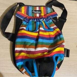 Pawaboo Pet Dog Cat Carrier Front Backpack Colorful XL Travel Hiking 11X16”