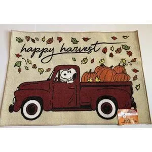 Peanuts Fall Accent Rug Snoopy Woodstock 26X38 LG