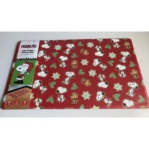 Peanuts Snoopy Woodstock Christmas Cookies Anti Fatigue Kitchen Mat 18 X 30” NEW