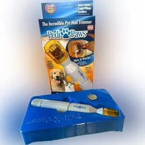 PEDI PAWS DOG PUPPY PET NAIL TRIMMER GRINDER BUFFER SMOOTHER PEDICURE RQ 2C BTRY