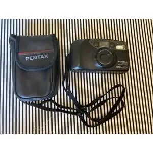 Pentax IQZoom EZY 35mm P & S Film Camera w/Case FOR PARTS U7 ERROR
