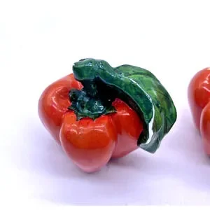 Peppers Cabinet Drawer Knobs Novelty Vegetable Food Red Figural Vintage Lot 3