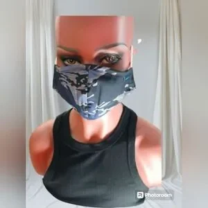 Perry Ellis Unisex Navy Camouflage Face Mask Reusable Perry Ellis Unisex Navy Camouflage Face Mask Reusable