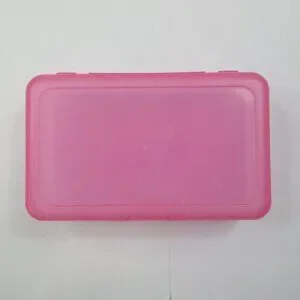 Personalized‎ Transparent Large Capacity Pencil Box Plastic Pink Color With Lid