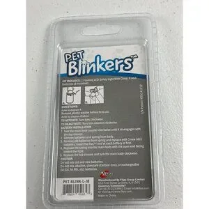 Pet Blinker Large Breed Safety Light Flashes Jade & Blue For Large Dog Collars