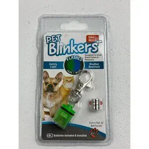 Pet Blinkers LED Safety Light For Small Breed Collars & Harnesses - Weather Resi