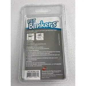 Pet Blinkers LED Safety Light For Small Breed Collars & Harnesses - Weather Resi