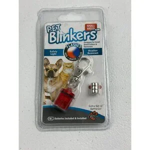 Pet Blinkers SMALL Breed LED Safety Light Flashing Red/White/Blue Weather Resist
