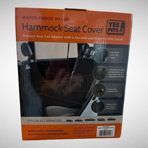 Pet Car Waterproof Black Nylon Hammock Seat Cover New With Out Tags