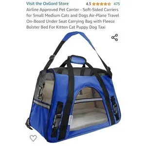PET Carrier Airline Approved 17x8x11.5