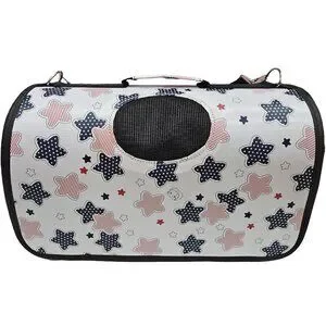 Pet Carrier Beige With Stars Print