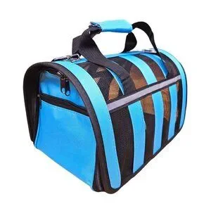 Pet Carrier Blue Stripe
