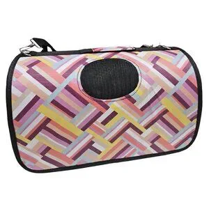Pet Carrier For Cat Dog Or Other Pets Wicker Pattern Print