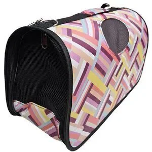 Pet Carrier for Cat Dog or Other Pets Wicker Pattern Print