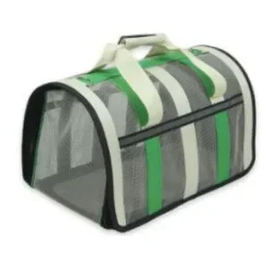 Pet Carrier Green Stripe