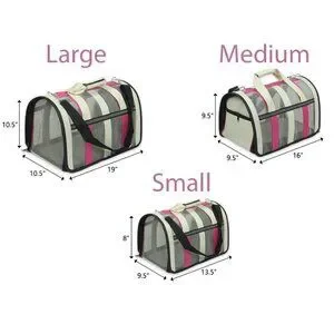 Pet Carrier Pink Stripe