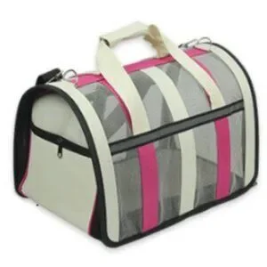 Pet Carrier Pink Stripe