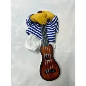 Pet Costume Band Guitar Player Halloween Costume Dog Cat Outfit Size M