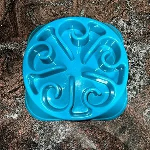 Pet slow feeder bowl- blue