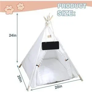 Pet Teepee Portable Pet Tents For Small Dogs Or Cats Puppy Sweet Bed Washable