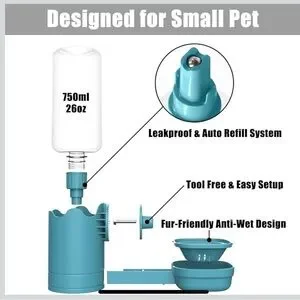 Pet Water Bottle For Cage Crate Auto Water Dispenser Flight Dog Cat Rabbit NWT