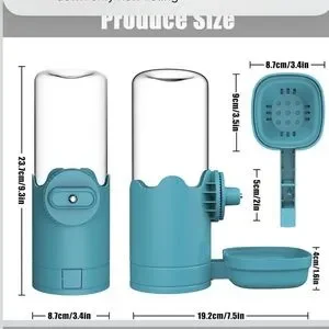 Pet Water Bottle For Cage Crate Auto Water Dispenser Flight Dog Cat Rabbit NWT