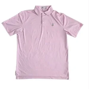 Peter Millar Men's Pink Performance Golf Polo Size Large