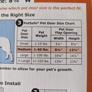 PetSafe 15.625 In. H X 10.75 In. W Aluminum Pet Door Dog/Cat M NWT