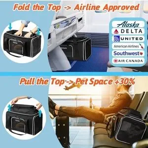 Petskd Pet Carrier -top Expandable- For Small Cats And Dogs NEW
