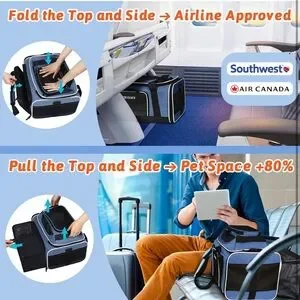 Petskd Top And Side Expandable Pet Carrier NEW