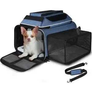 Petskd Top and Side Expandable Pet carrier NEW