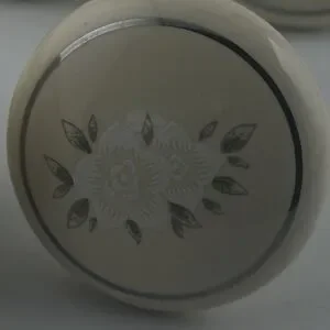 PFALTZGRAFF Knob Heirloom Drawer Cabinet Pulls Country White Rose Vintage Set 6