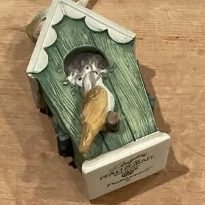 Pfaltzgraff Naturewood Decor figurines ornaments birdhouse beehive set of 2