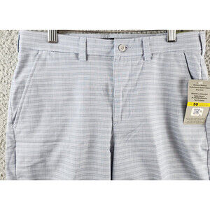 PGA TOUR Striped 8" Golf Shorts Men's 30 Tradewinds Pocket Button Zip Closure