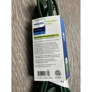 Philips 6' 3-Outlet Polarized Extension Cord Indoor Green