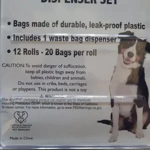 Pink Dog Waste Bag Dispenser Set