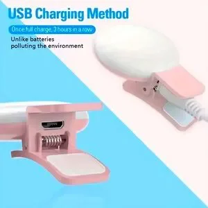 Pink Mobile Phone Detachable Clip-On Fill Light NIB