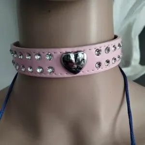 Pink Rhinestone Doggie Collar