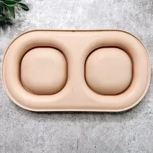 Pink Silicone Two-in-One Kitten Dish