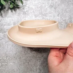 Pink Silicone Two-in-One Kitten Dish