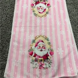 Pink Snowman Decorative Towel