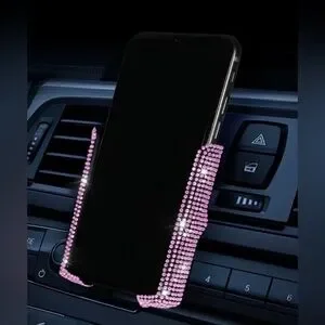 Pink Sparkle Phone Holder For Car & Pink Sparkle Car Cup Holder Coasters…