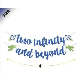 Pixar Disney Two Infinity Beyond 2nd Birthday Toy Story Banner Buzz Lightyear