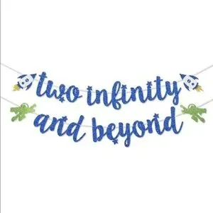 Pixar Disney Two Infinity Beyond 2nd Birthday Toy Story Banner Buzz Lightyear