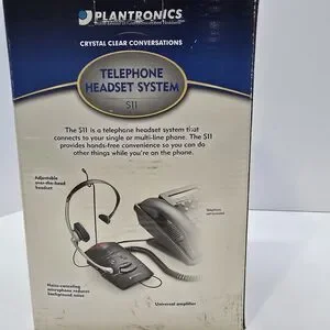 Plantronics S11 Office Telephone Wired Headset System Hands Free