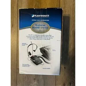 Plantronics S11 Telephone Over The Head Headset System Black New In Box 65148 11
