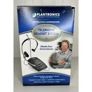 Plantronics S11 Telephone Over The Head Headset System Black New In Box 65148 11