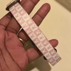 Playboy Small Dog Collar Pink Checkered Bunny Print Buckle Closure New