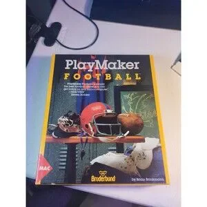 Playmaker Football By Broderbund For Apple Macintosh 1991 3.5 Floppies CIB
